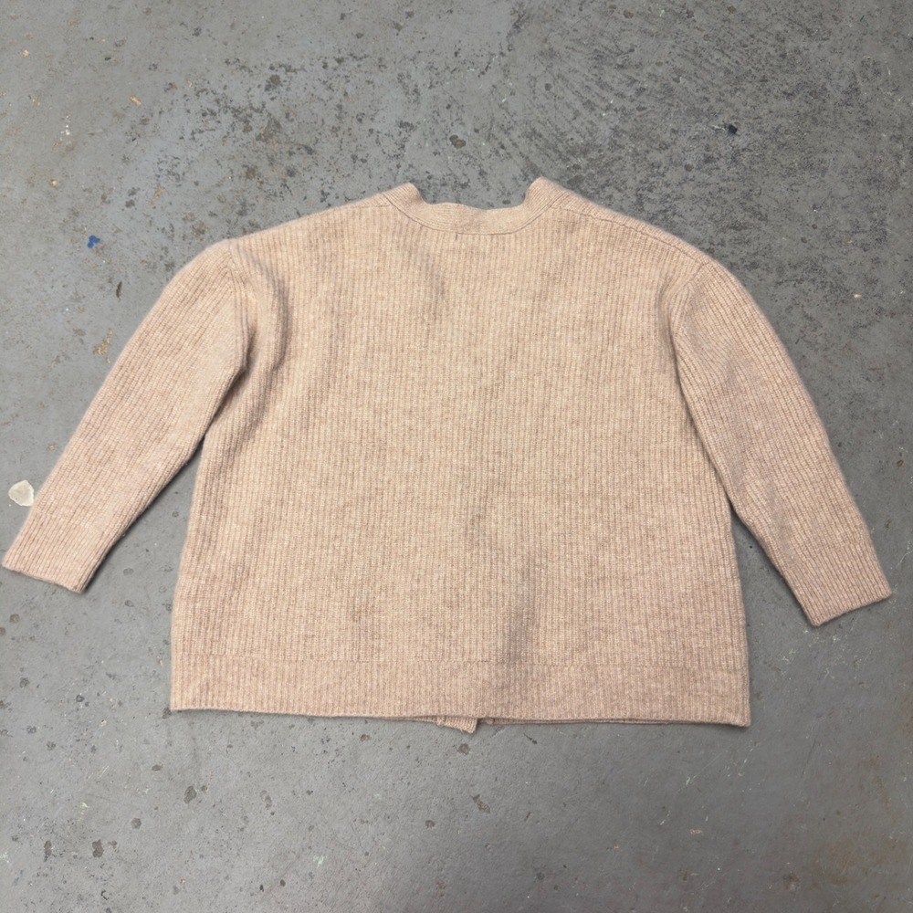 Quince Mongolian Cashmere Oversized Boyfriend Cardigan Sweater Oatmeal Small - Picture 5 of 9